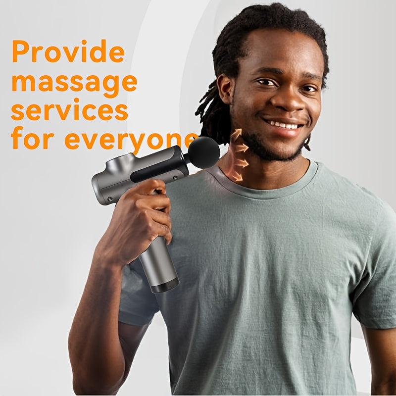 Mini 8-Head Massage Gun: USB-Rechargeable & Portable for Full Body Relief