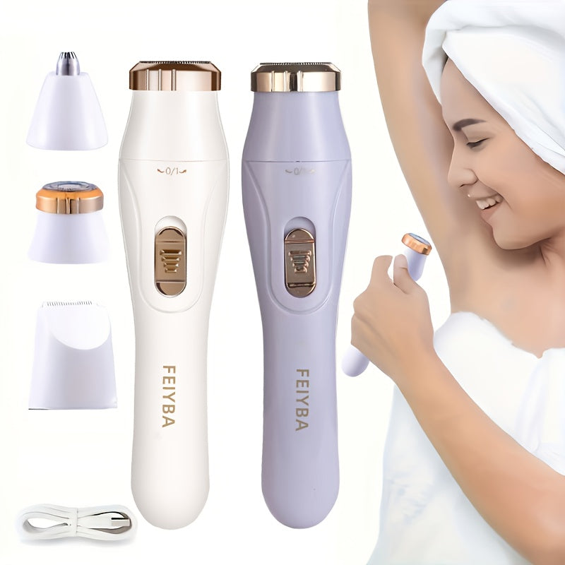 FEIYBA 3-in-1 Electric Hair Remover: USB Rechargeable, Cordless, and Portable for Women