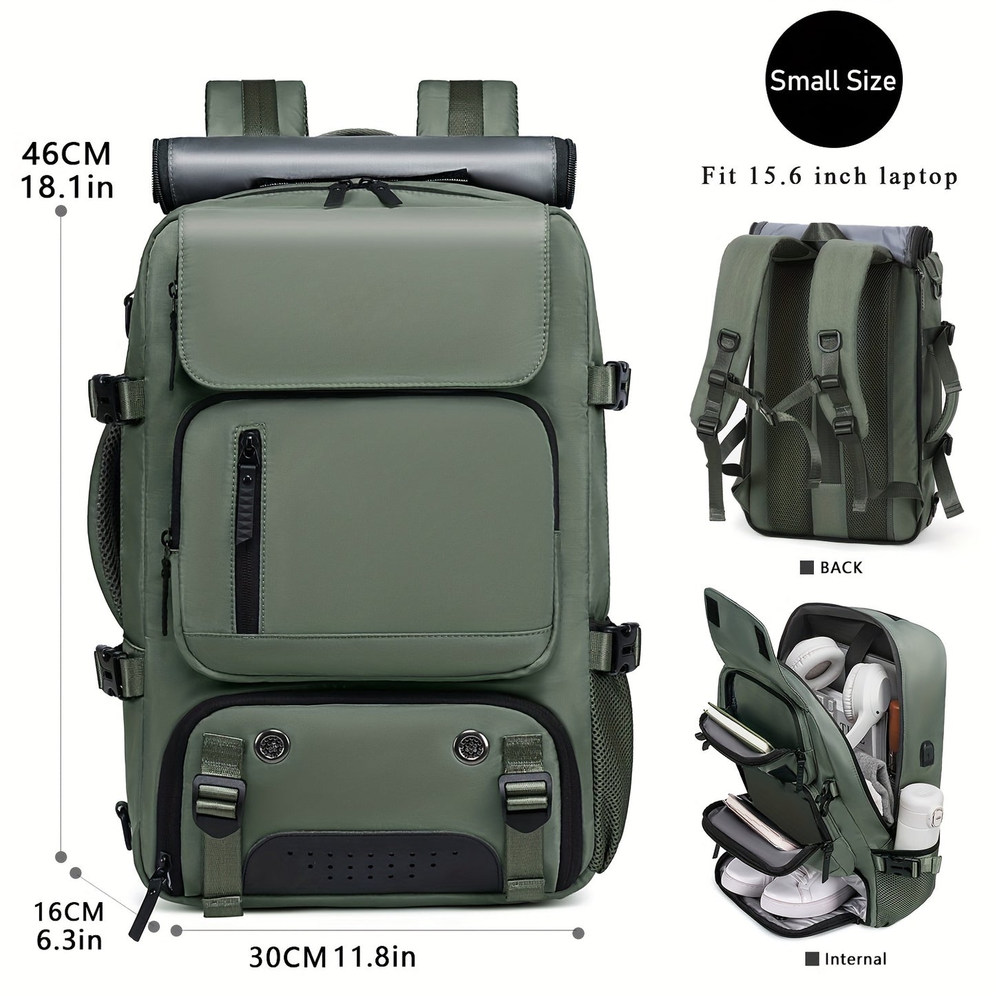 Spacious Unisex Hiking Backpack for Laptop, Travel, and Daily Use