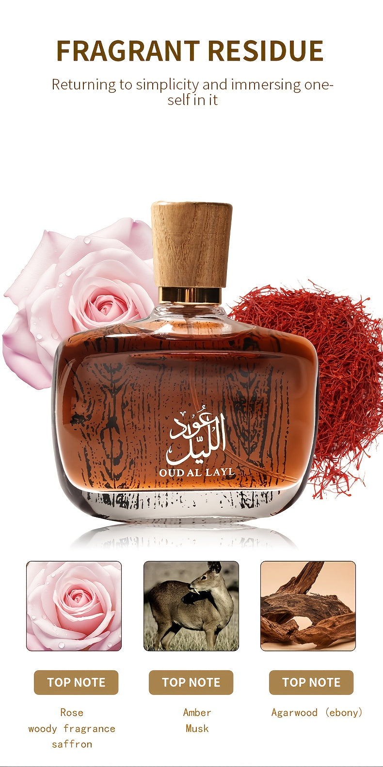 Luxurious Arabian Perfume: Dubai Royalty Men's Long-Lasting Agarwood Cologne.