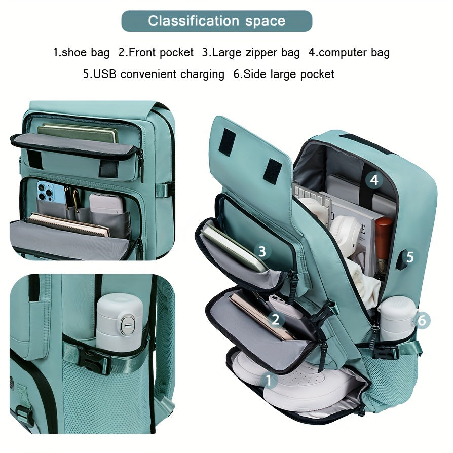Spacious Unisex Hiking Backpack for Laptop, Travel, and Daily Use