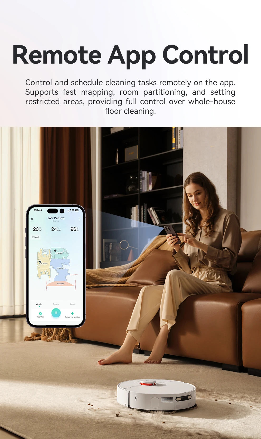 JONR Robot Vacuum P20 Pro International Edition Mopping