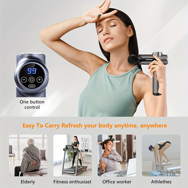 Mini 8-Head Massage Gun: USB-Rechargeable & Portable for Full Body Relief