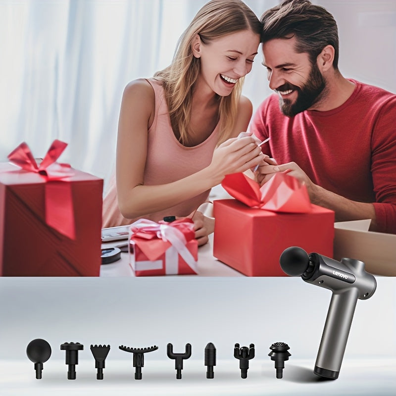 Mini 8-Head Massage Gun: USB-Rechargeable & Portable for Full Body Relief