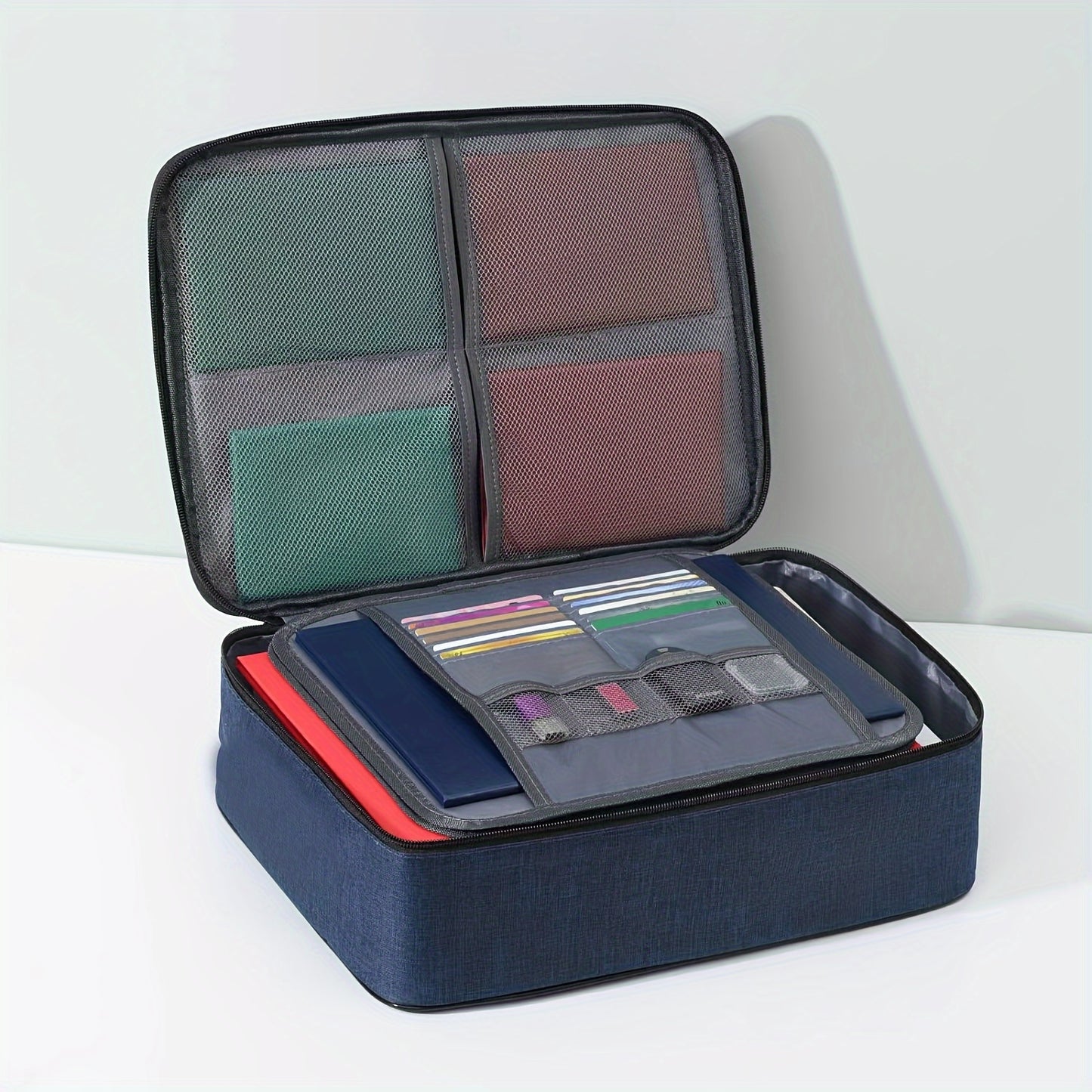 3-Layer Document Bag with Lock, Fire & Water Resistant File Storage