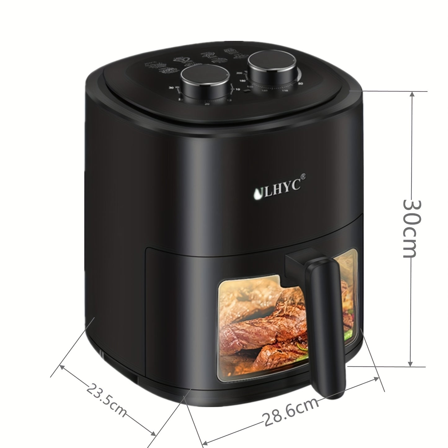 Efficient 5L Digital Air Fryer: 1200W, Fast Heating, Precise Control, Healthy Oil-Free Cooking