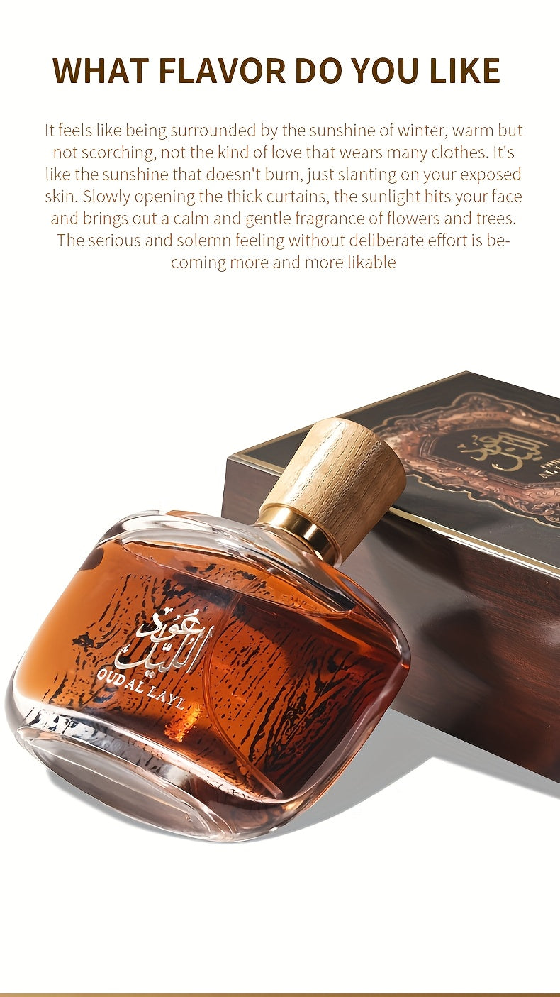 Luxurious Arabian Perfume: Dubai Royalty Men's Long-Lasting Agarwood Cologne.