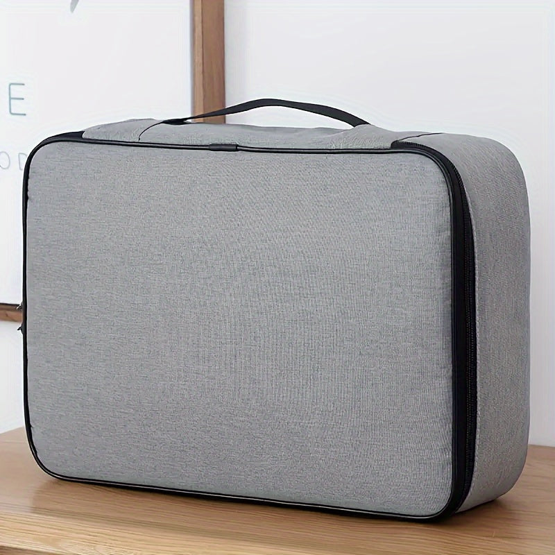 3-Layer Document Bag with Lock, Fire & Water Resistant File Storage