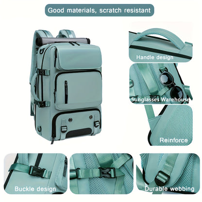 Spacious Unisex Hiking Backpack for Laptop, Travel, and Daily Use