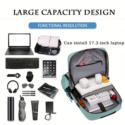 Spacious Unisex Hiking Backpack for Laptop, Travel, and Daily Use
