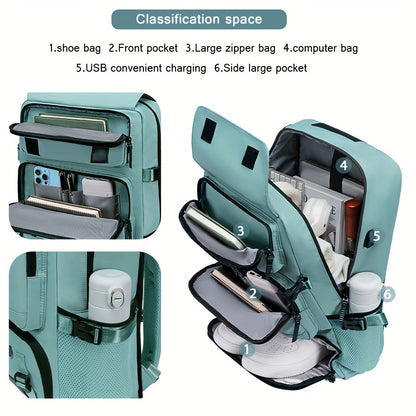 Spacious Unisex Hiking Backpack for Laptop, Travel, and Daily Use