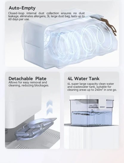 Optimized: JONR Robot Vacuum P20 Pro – Self-Cleaning Mop, 7000Pa Suction Xyrvona