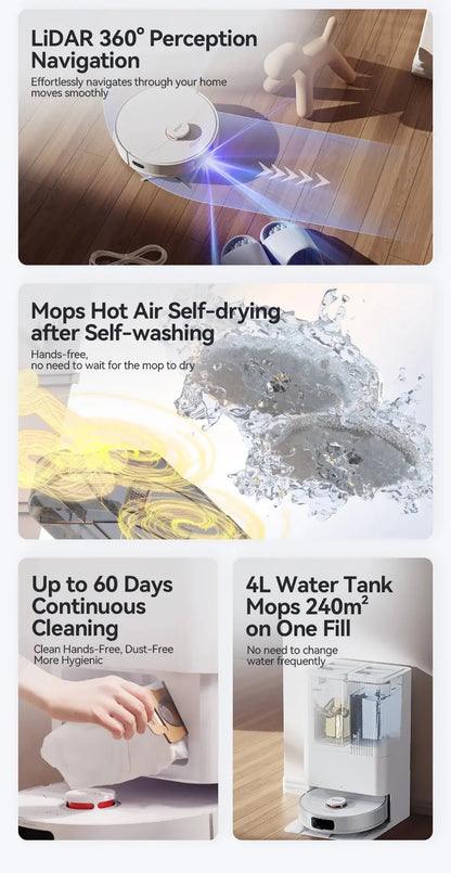 Optimized: JONR Robot Vacuum P20 Pro – Self-Cleaning Mop, 7000Pa Suction Xyrvona