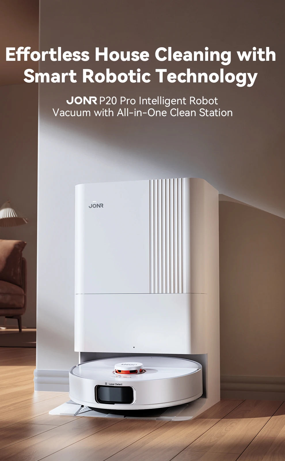 JONR Robot Vacuum P20 Pro International Edition Mopping