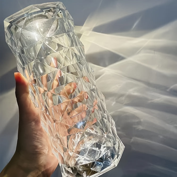 Touch Control Crystal Diamond Lamp: 3-Color Changing LED Night Light for Home, Office, and Party Xyrvona