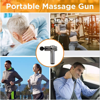 Mini 8-Head Massage Gun: USB-Rechargeable & Portable for Full Body Relief